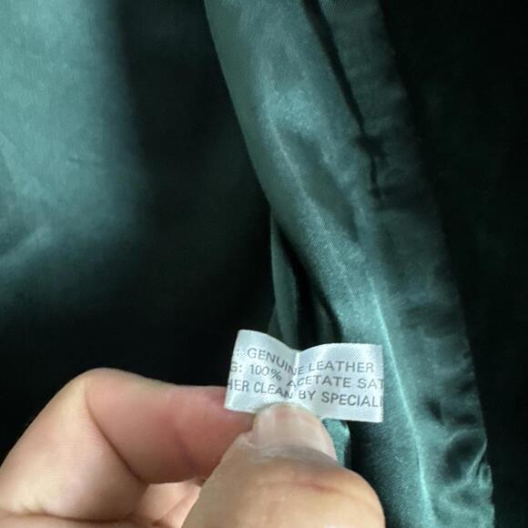 Scully Women's 10 Green Genuine Leather Navajo Patch Pocket Up Fringe Jacket - Picture 11 of 14